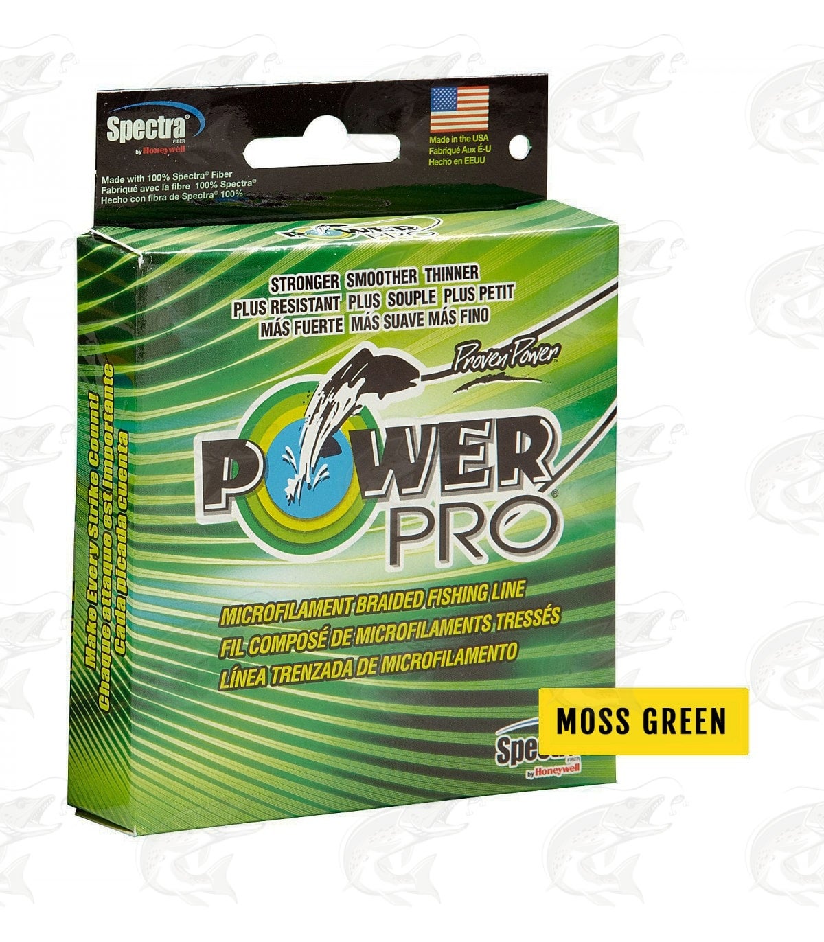 Power Pro Microfilament Braided Fishing Line - Moss Green 150yds